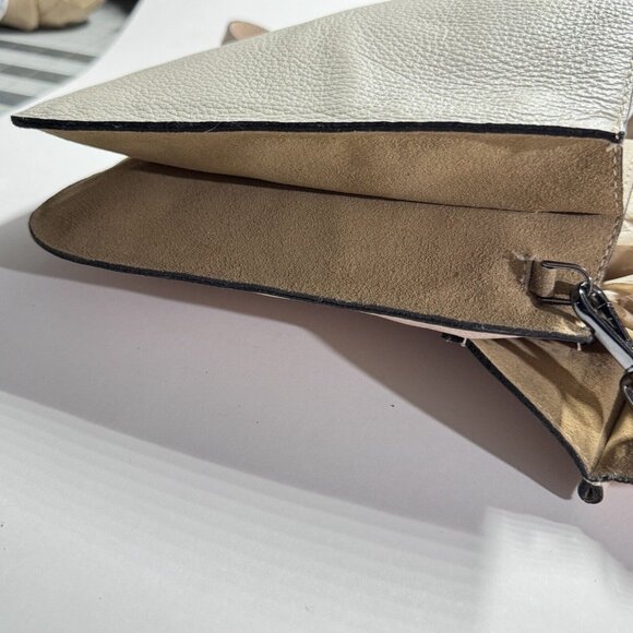 Vittoria Napoli Crossbody Bag Pebble Leather Blush Taupe Satchel Adjustable Gift - Picture 10 of 11